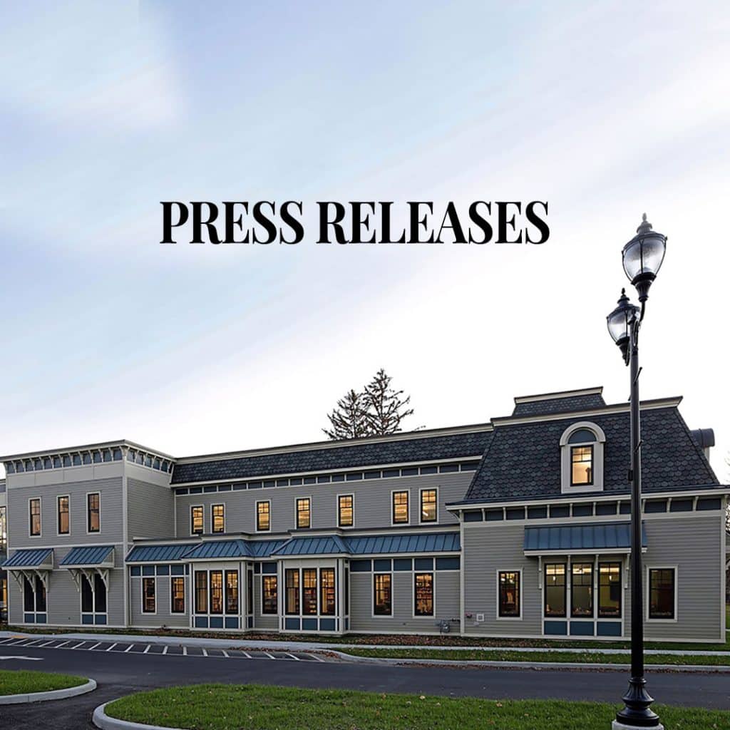 Image for Press Releases Photo of exterior of Goshen Public Library & Historical Society