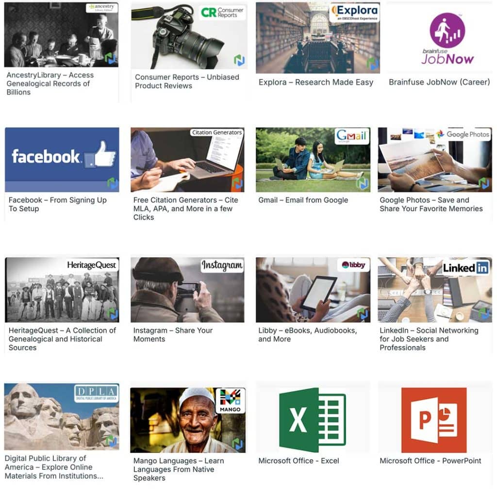 Photo of online tutorials and more Goshen Public Library & Historical Society