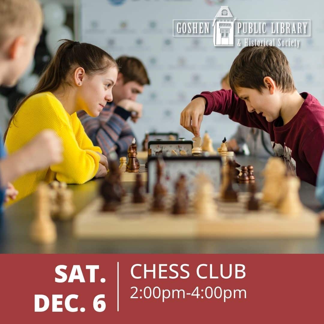 Saturday December 6 - Chess Club 2:00pm-4:00pm
