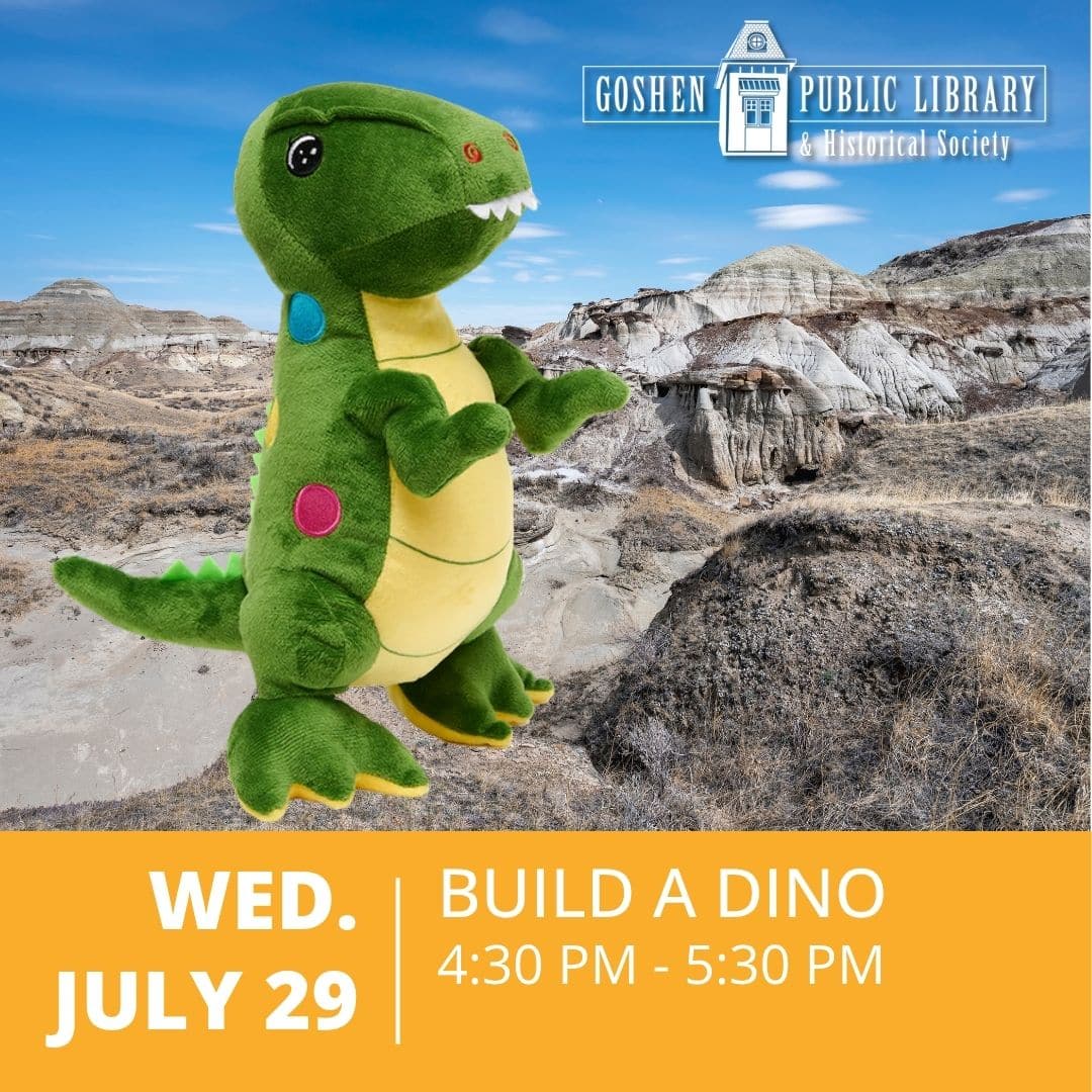 Wednesday July 29 - Build a Dino 4:30 PM to 5:30 PM