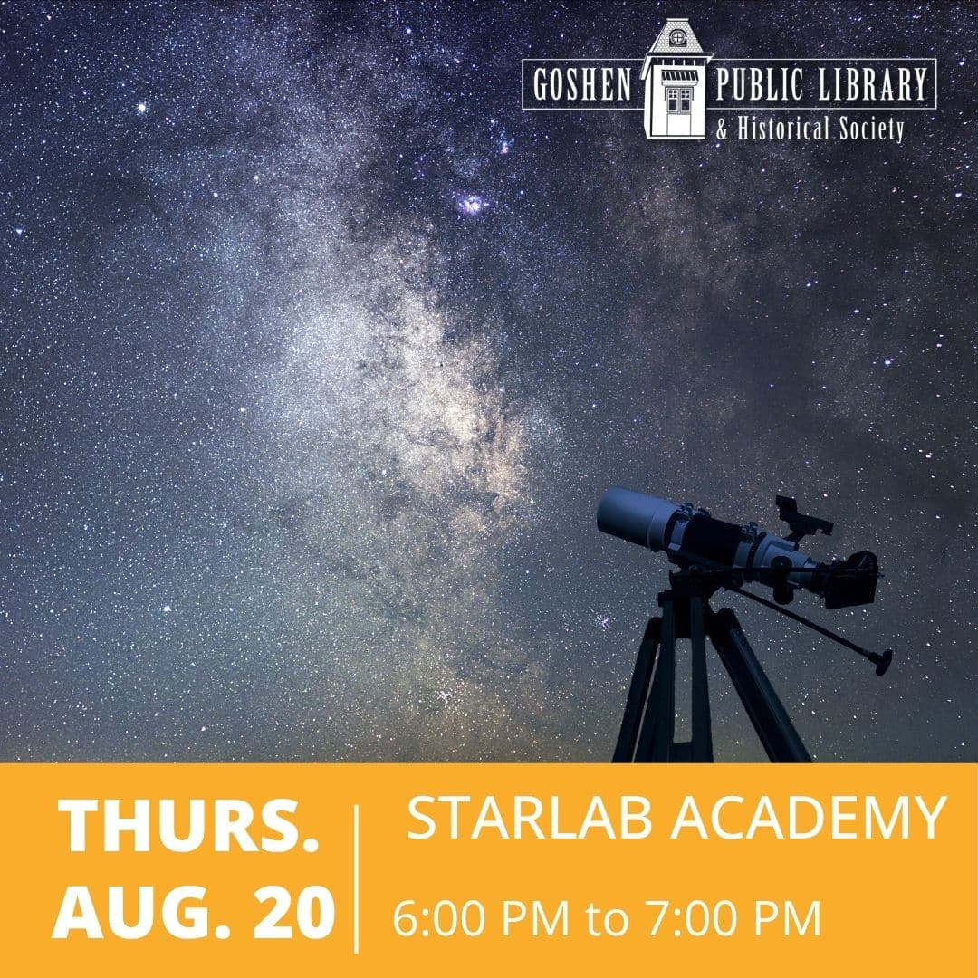 Thursday August 20 - Starlab Academy 6:00 PM to 7:00 PM