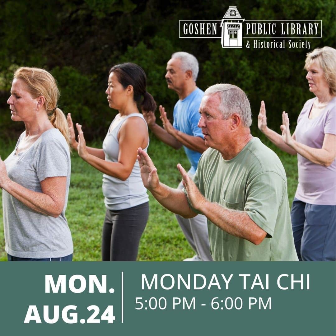 Monday August 24 - Monday Tai Chi 5:00 PM to 6:00 PM