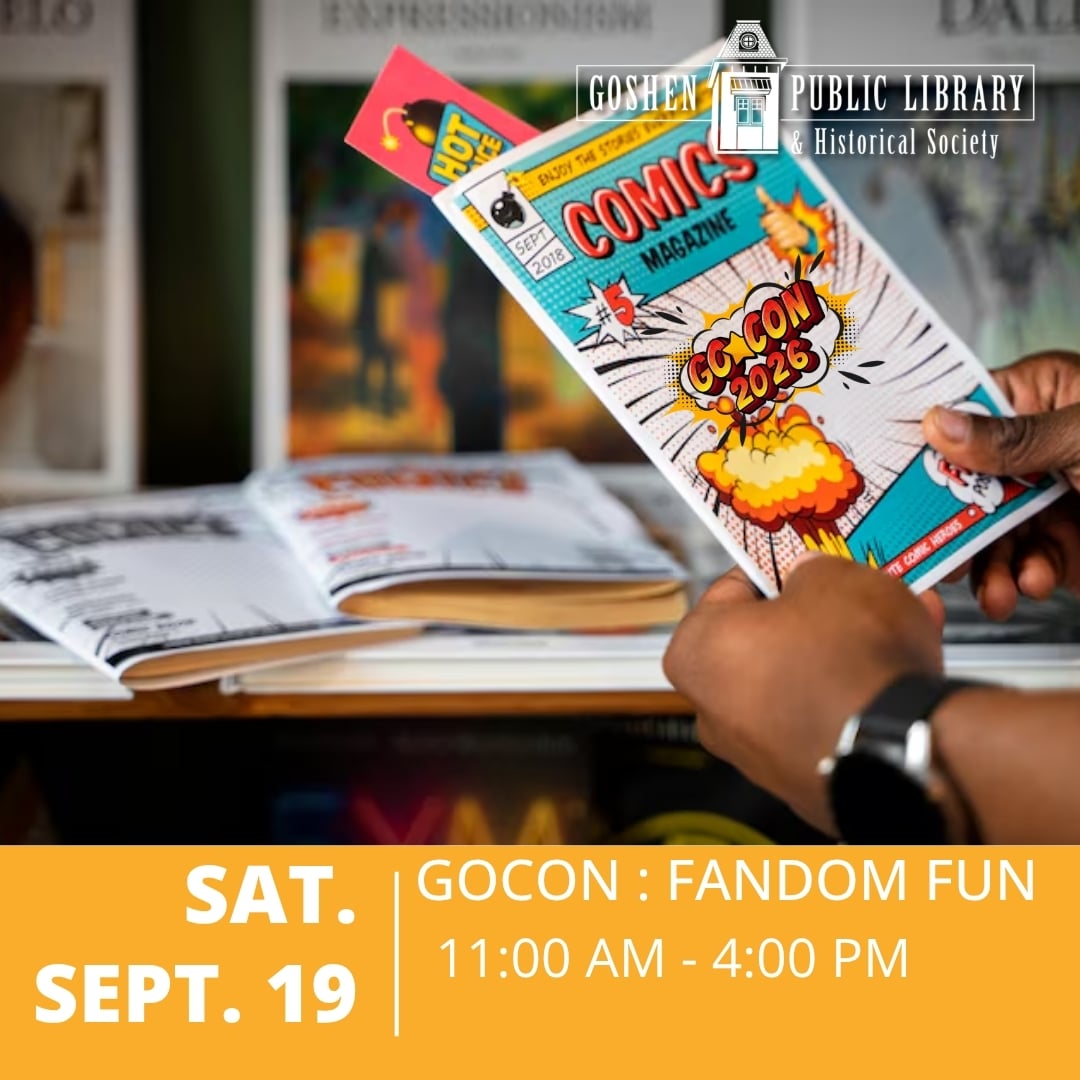 Saturday September 19 - GoCon: Fandom Fun 11:00 AM to 4:00 PM