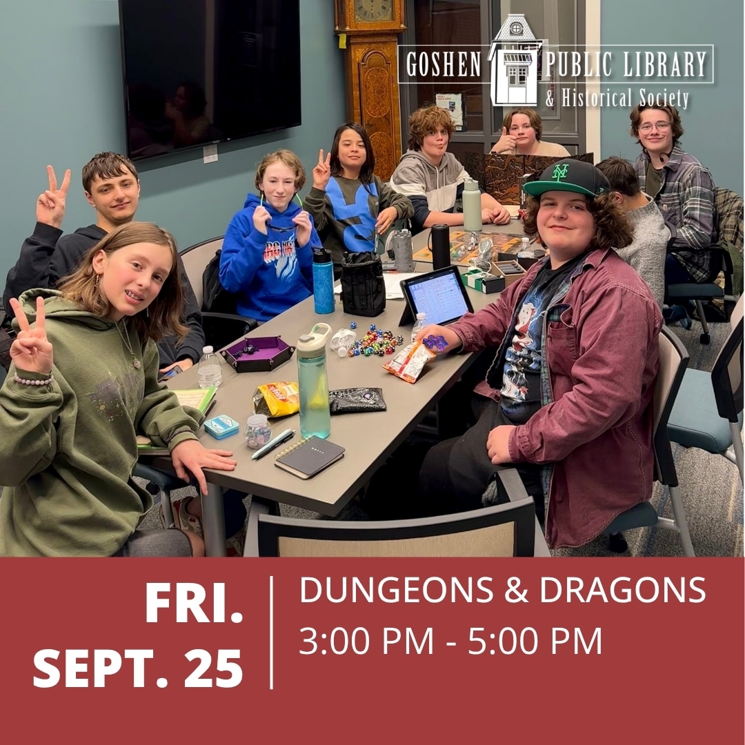 Friday September 25 - Dungeons and Dragons 3:00 PM to 5:00 PM