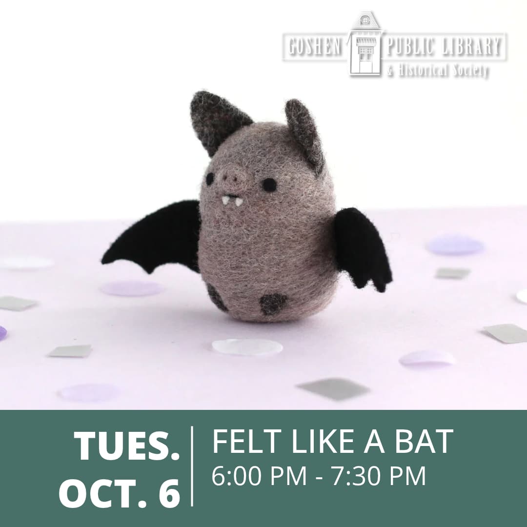 Tuesday October 6 - Felt Like a Bat 6:00 PM to 7:30 PM