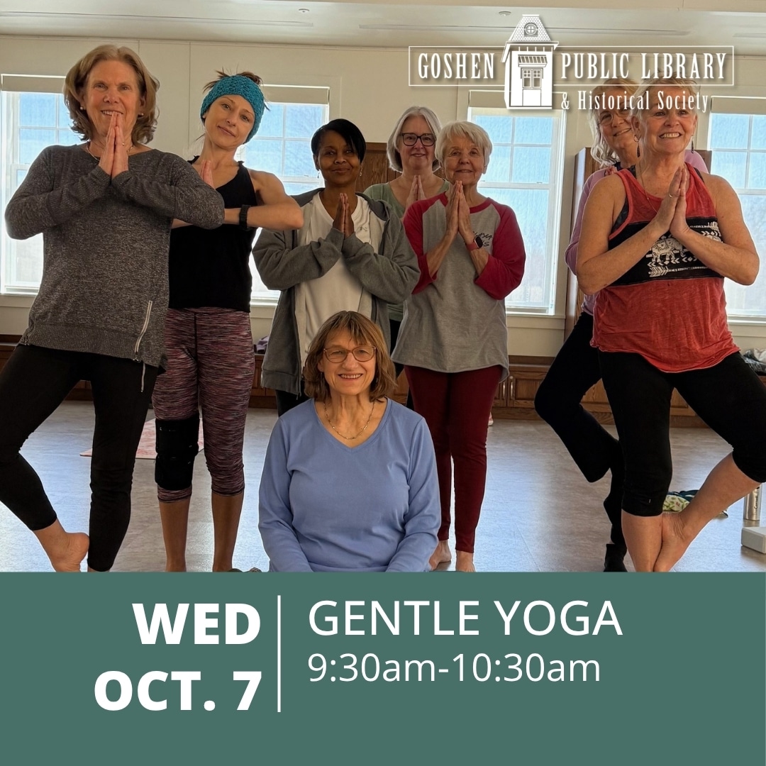 Wednesday October 7 - Gentle Yoga 9:30 AM to 10:30 AM