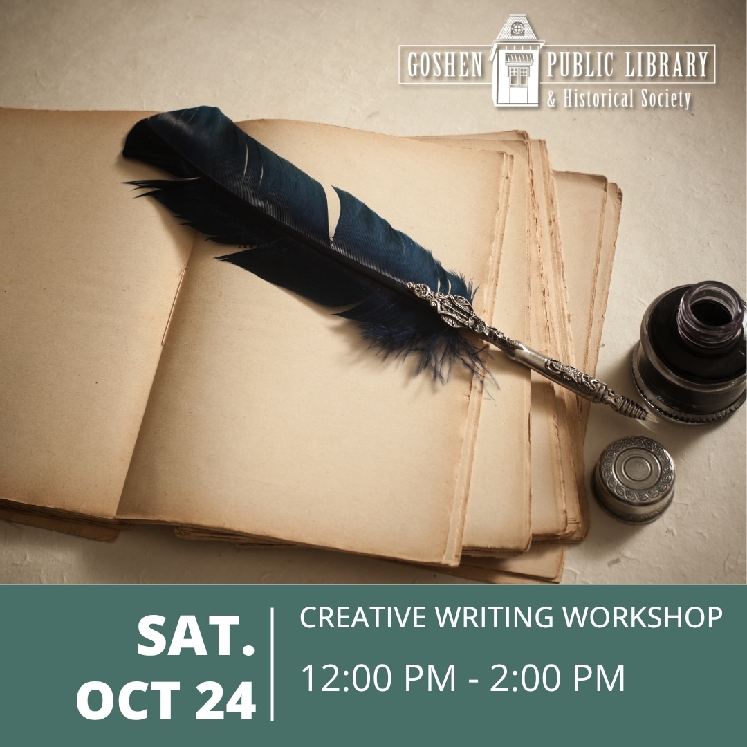 Saturday October 24 - Creative Writing Workshop 12:00 PM to 2:00 PM